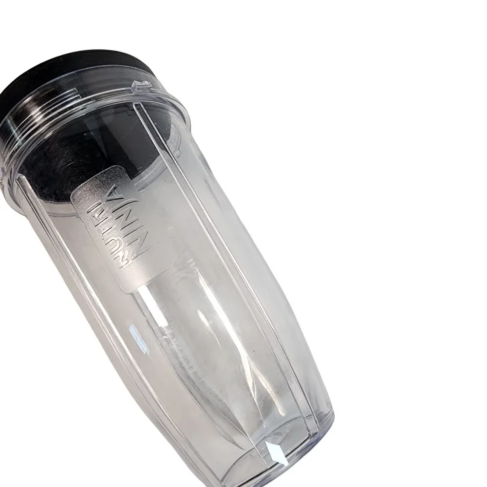 Nutri Ninja 24 oz Single Serve Blender Cup with Black Sip and Seal Lid Clear